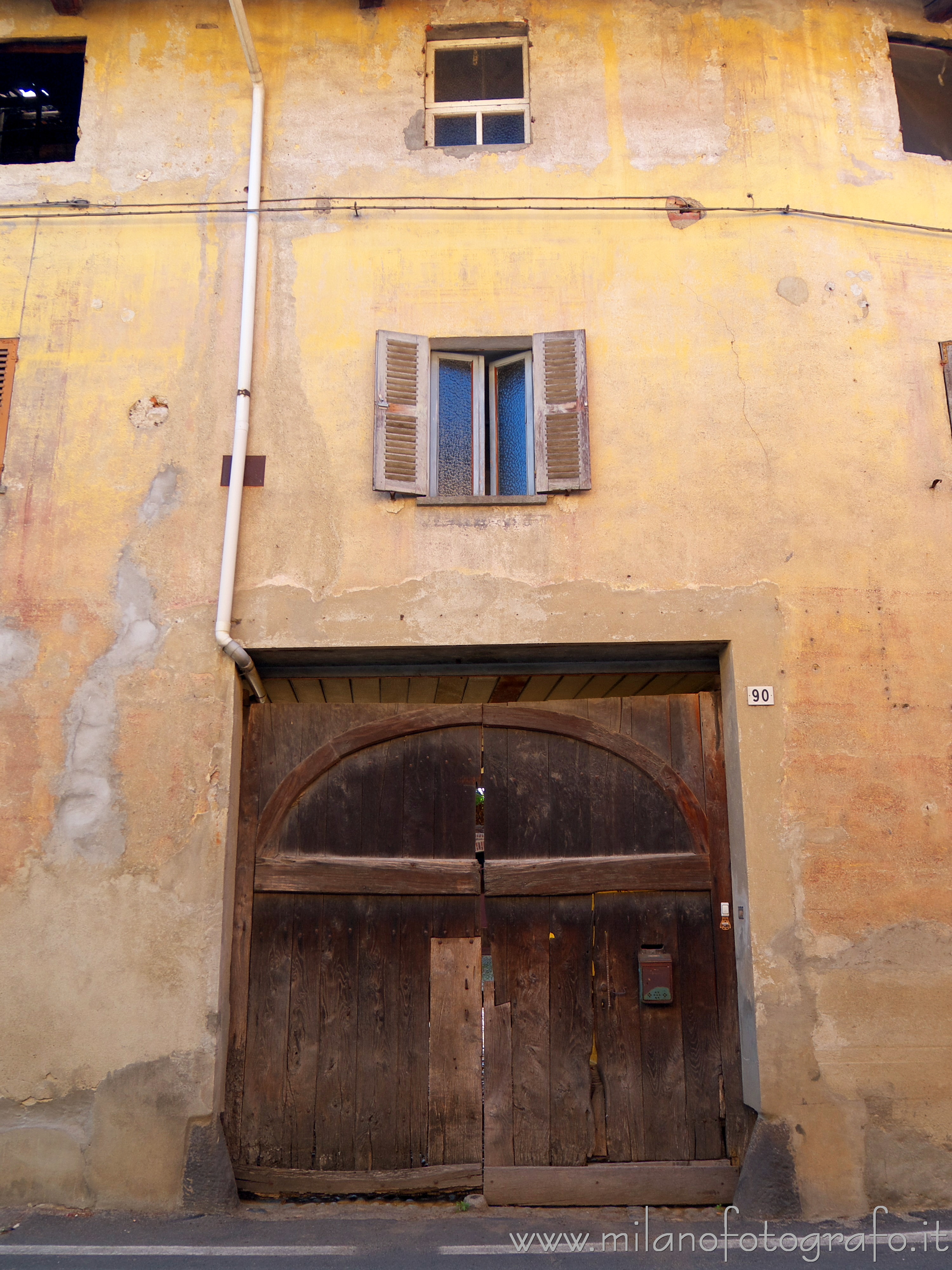 Candelo (Biella, Italy) - Wooden front door in an old house